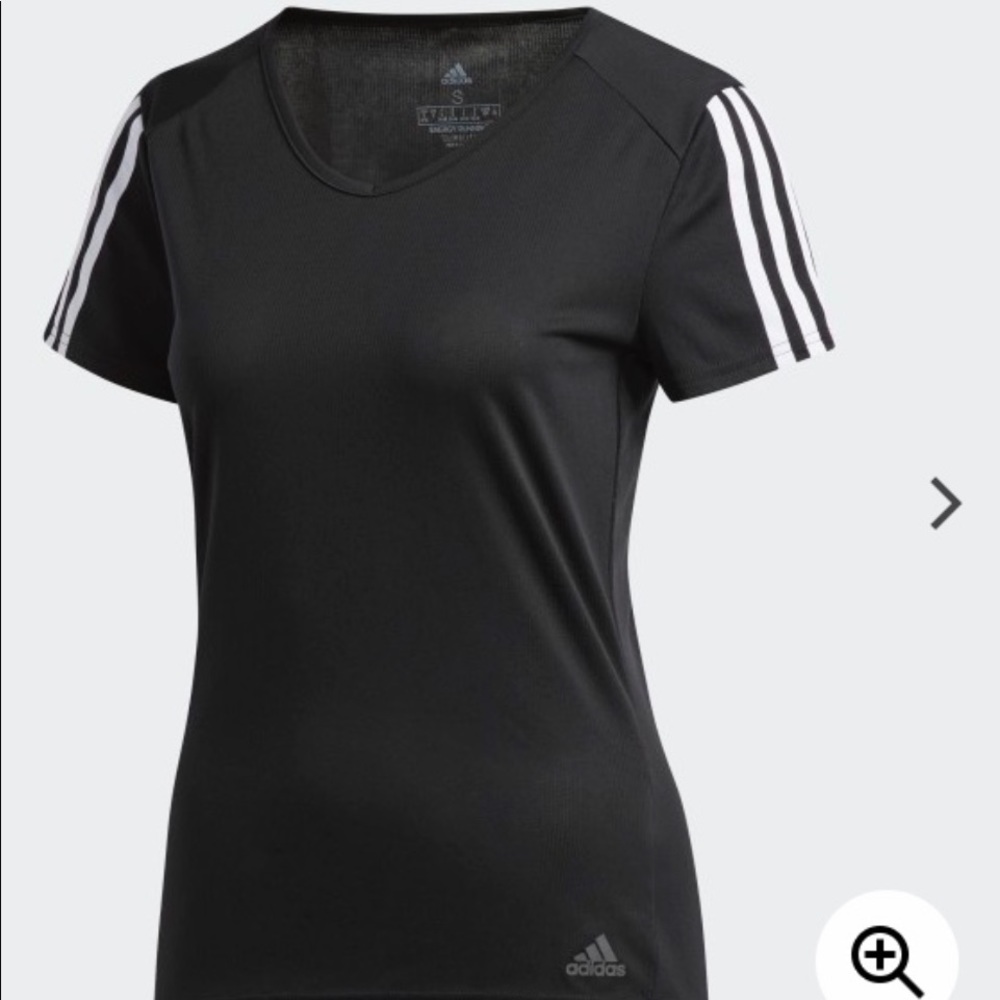 Adidas RUNNING 3-STRIPES TEE Size S - Picture 3 of 7